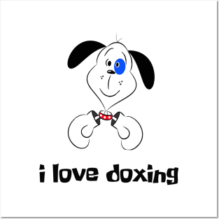 dog boxing Posters and Art